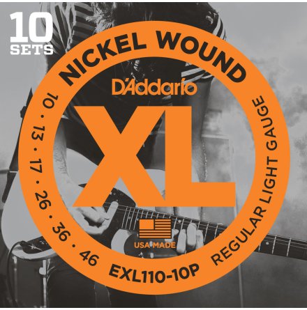 DADDARIO EXL110 Elgitarr Nickel Wound Propack 010 -046 (10-pack)